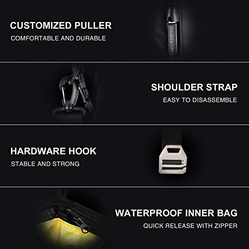 Black Waterproof Motorcycle Tail Bag 30L X848
