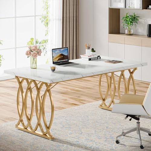 White 63" W Executive Desk S227
