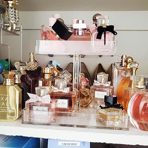 Perfume Organizer Display Tray Acrylic Large Vanity Trays Makeup Storage Holder U454