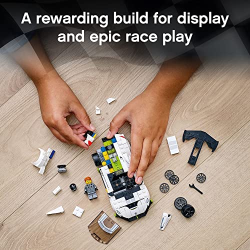 Racing Sports Car Toy with Driver Minifigure H64734
