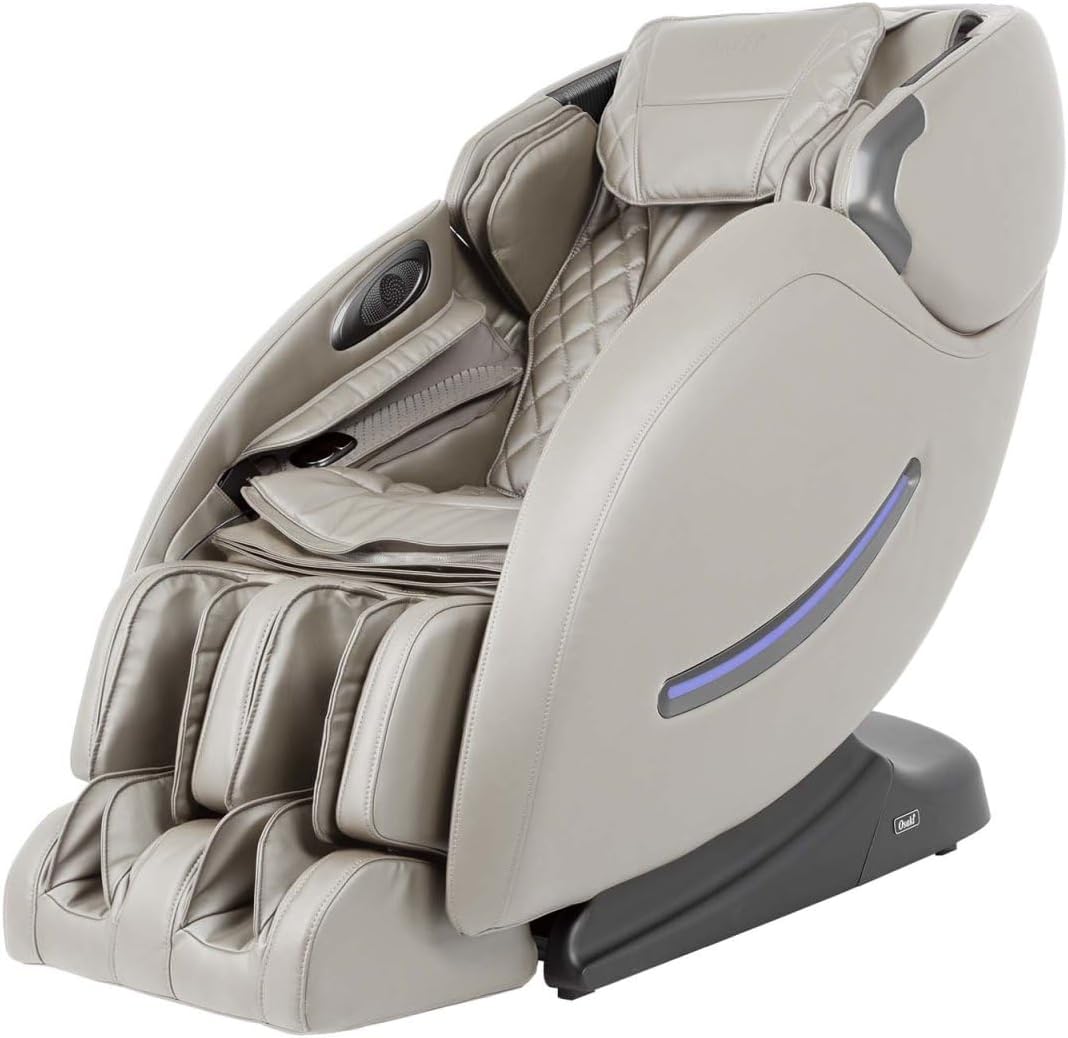 Taupe Massage Chair with L-Track Massage S533852
