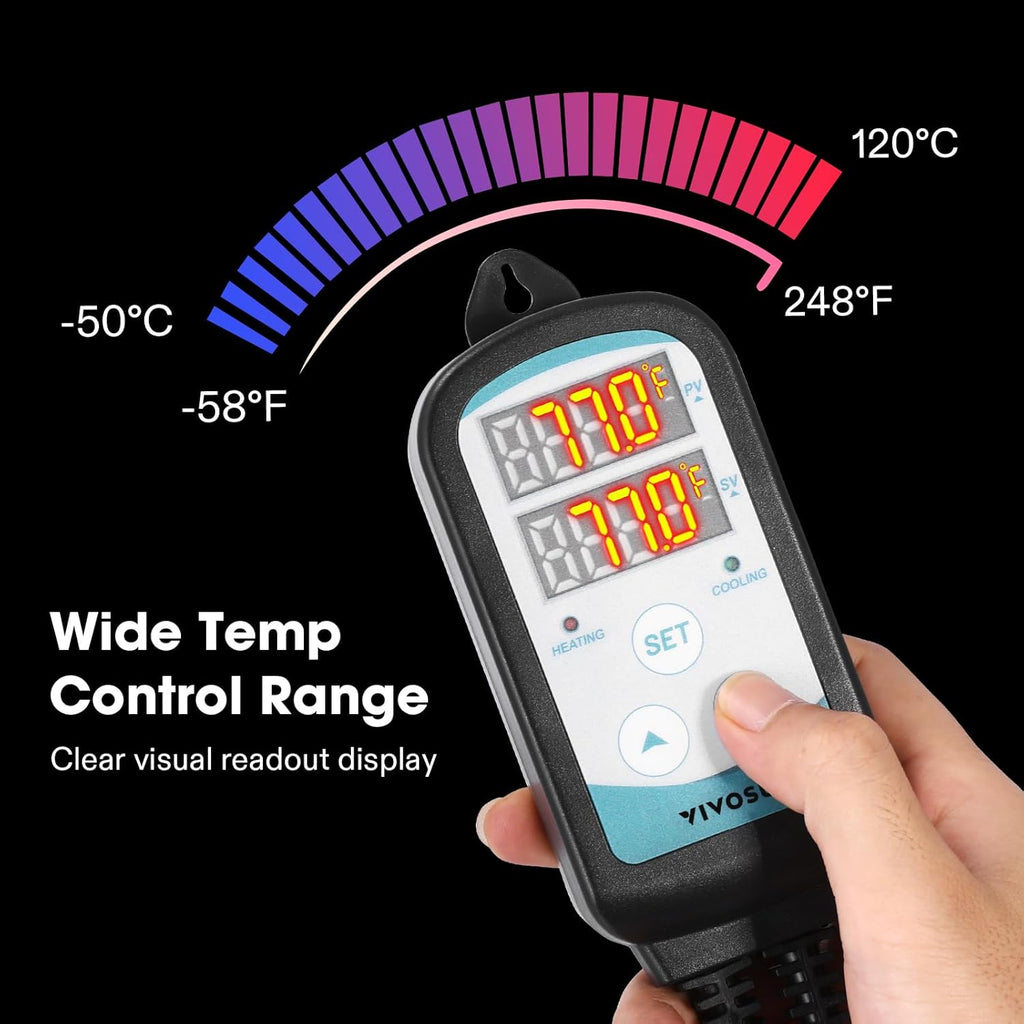 1500W Digital Temperature Controller Thermostat with Dual LED Display D572728
