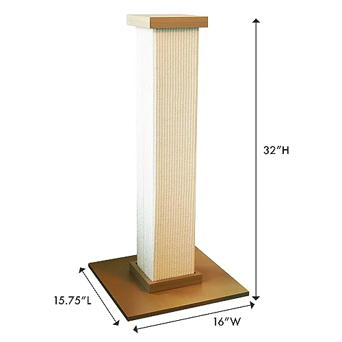 Beige Large 32 Inch Sisal Fiber Scratching Post N521592