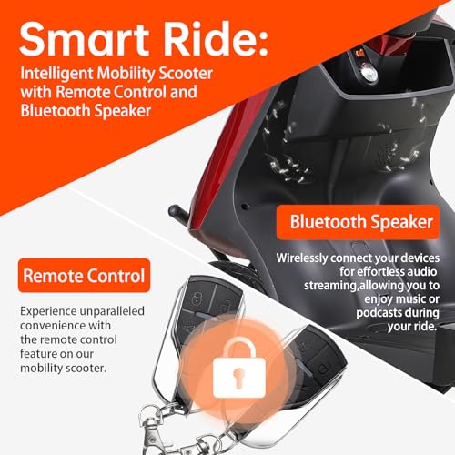 Heavy Duty 4 Wheel Electric Mobility Scooter, Double Seat, Orange K999