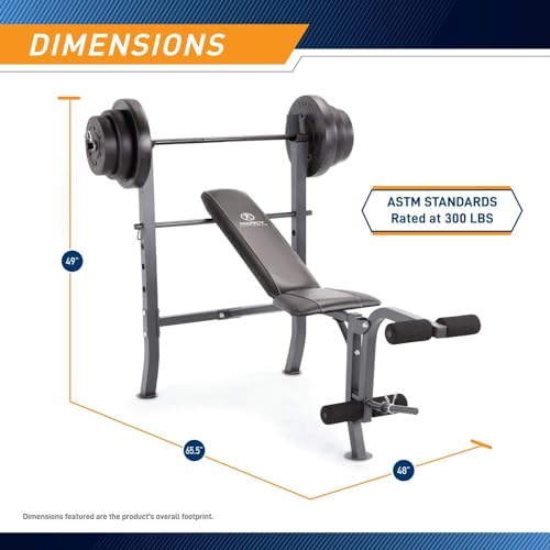 80lbs to 100 lbs Vinyl-Coated Weight Set with Weight Bench U607
