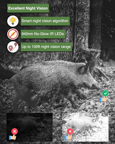 48MP 1296p Trail Camera with Night Vision K314