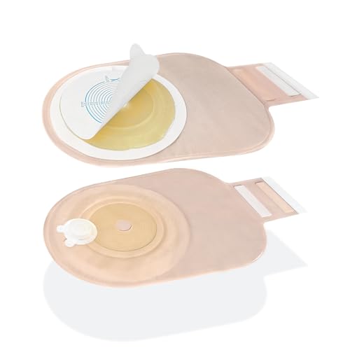 20 Pack Individually Packaged One-Piece Drainable Ostomy Bags with Closure, Cut-to-Fit, Max 65mm U27129