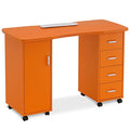 White Nail Table with 4 Drawers A17025