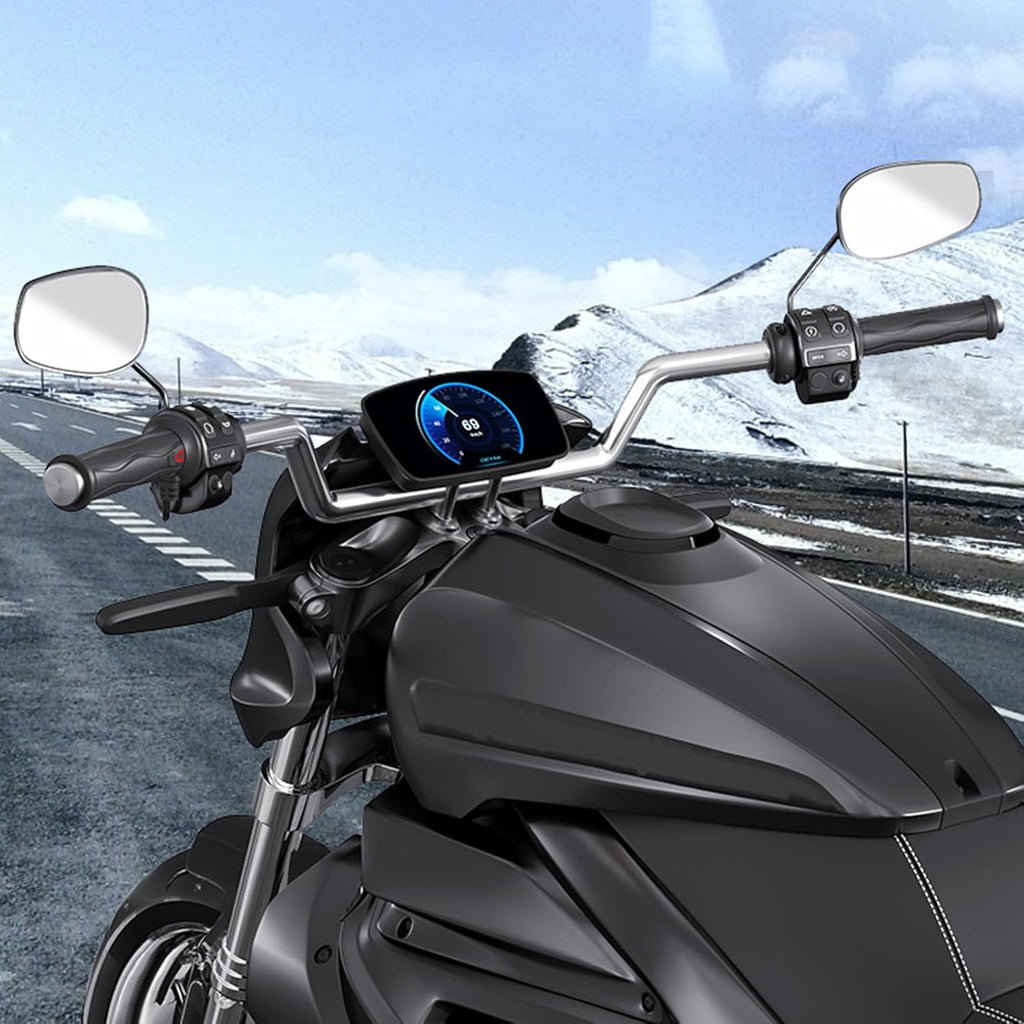 Electric Heated Motorcycle Handlebar Grips 5 Gear Temperature Waterproof C740