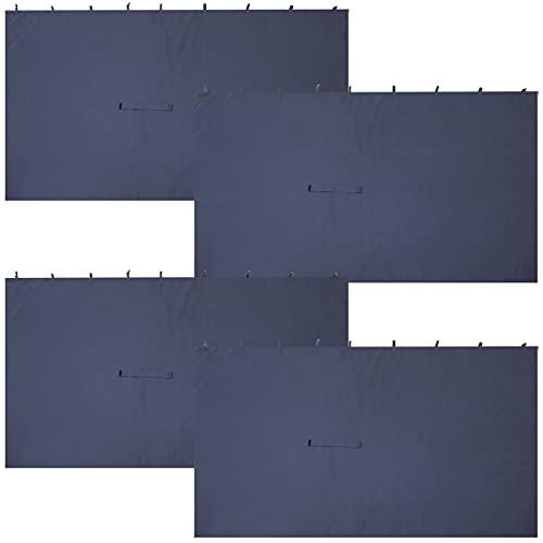 Tan 4-Piece Polyester Gazebo Sidewall Set L611109