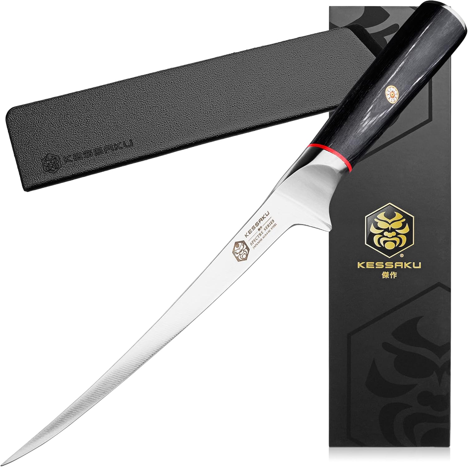7-Inch Flexible Fillet Knife with Pakkawood Handle and Blade Guard N4486