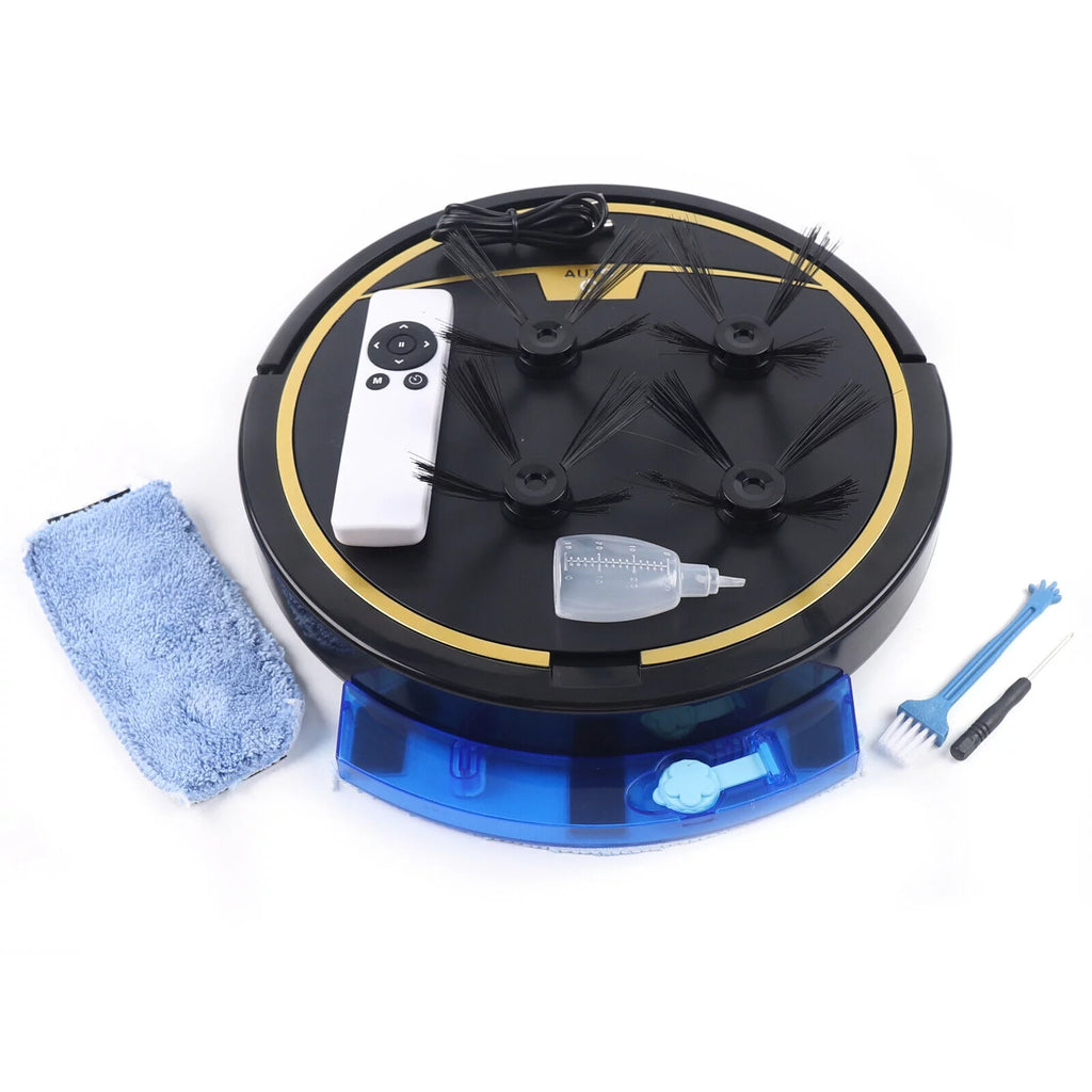 15W Rechargeable Black Robot Vacuum Cleaner 3in1 A141939