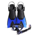 Snorkel Set, Diving Mask, Dry Top Snorkel, Dive Flippers Kit with Travel Bag B3802