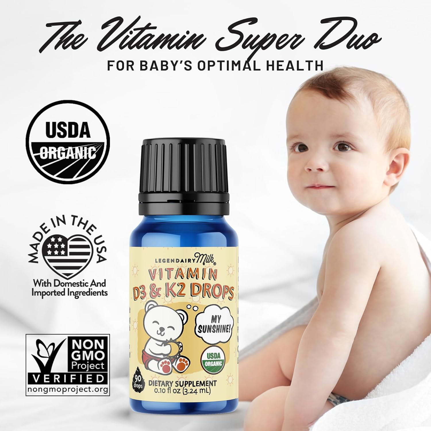 Sunflower Lecithin Liquid Drops, Vitamin D3 & K2 Liquid Drops O562