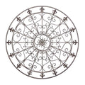 Metal Wall Sculpture Circle Wall Art 42" x 1" x 42" Black Z59247