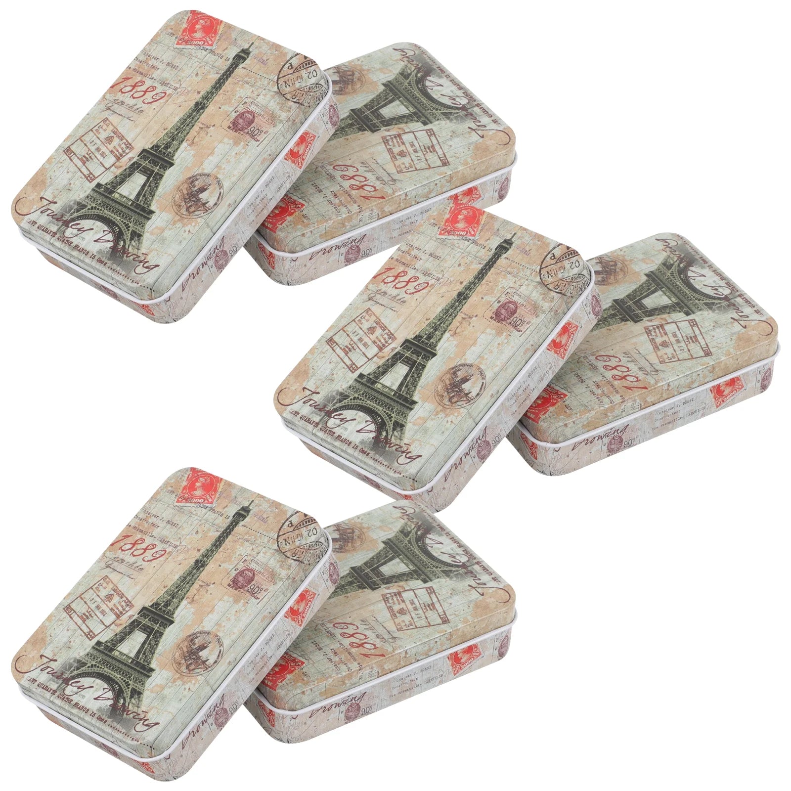 6 Pcs Clear Desktop Storage Boxes C363