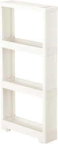 White 4 Tiers Slim Rolling Storage Cart O229