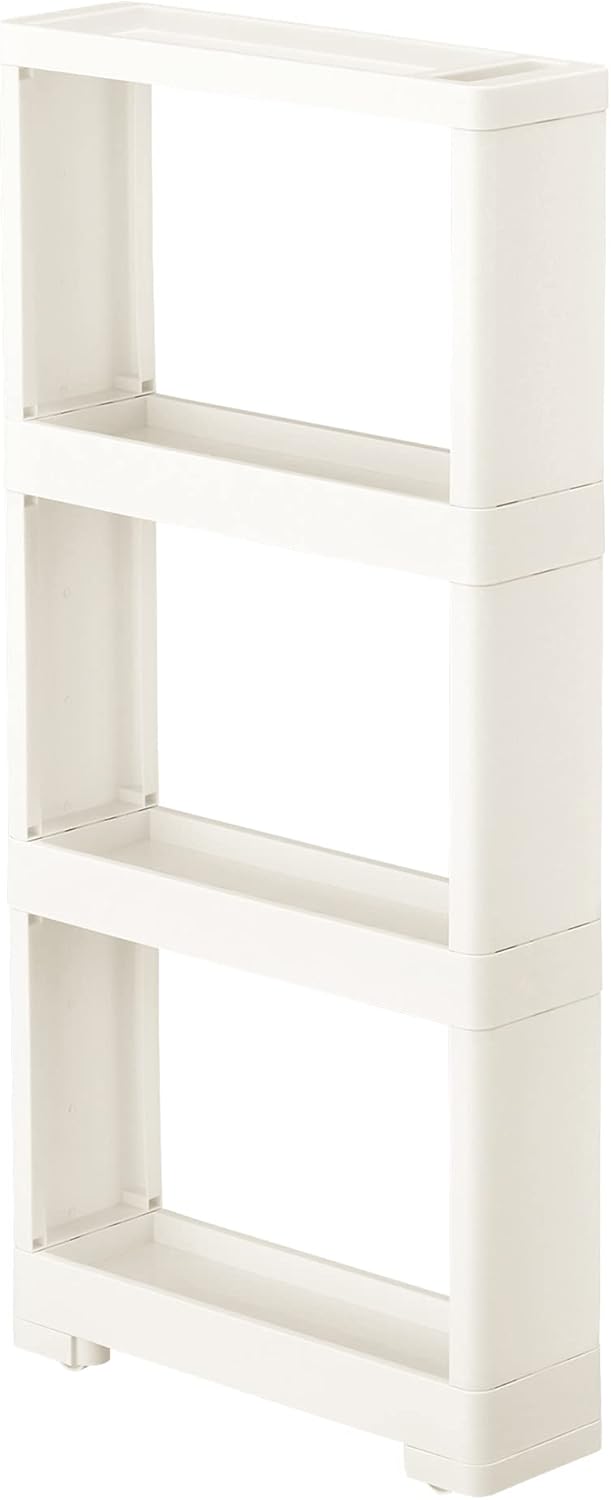 White 4 Tiers Slim Rolling Storage Cart O229