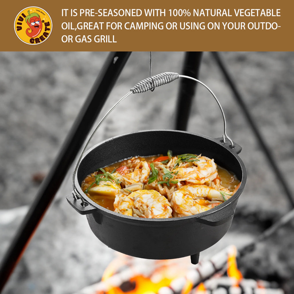 Pre-Seasoned 9-Quart Cast Iron Dutch Oven G245