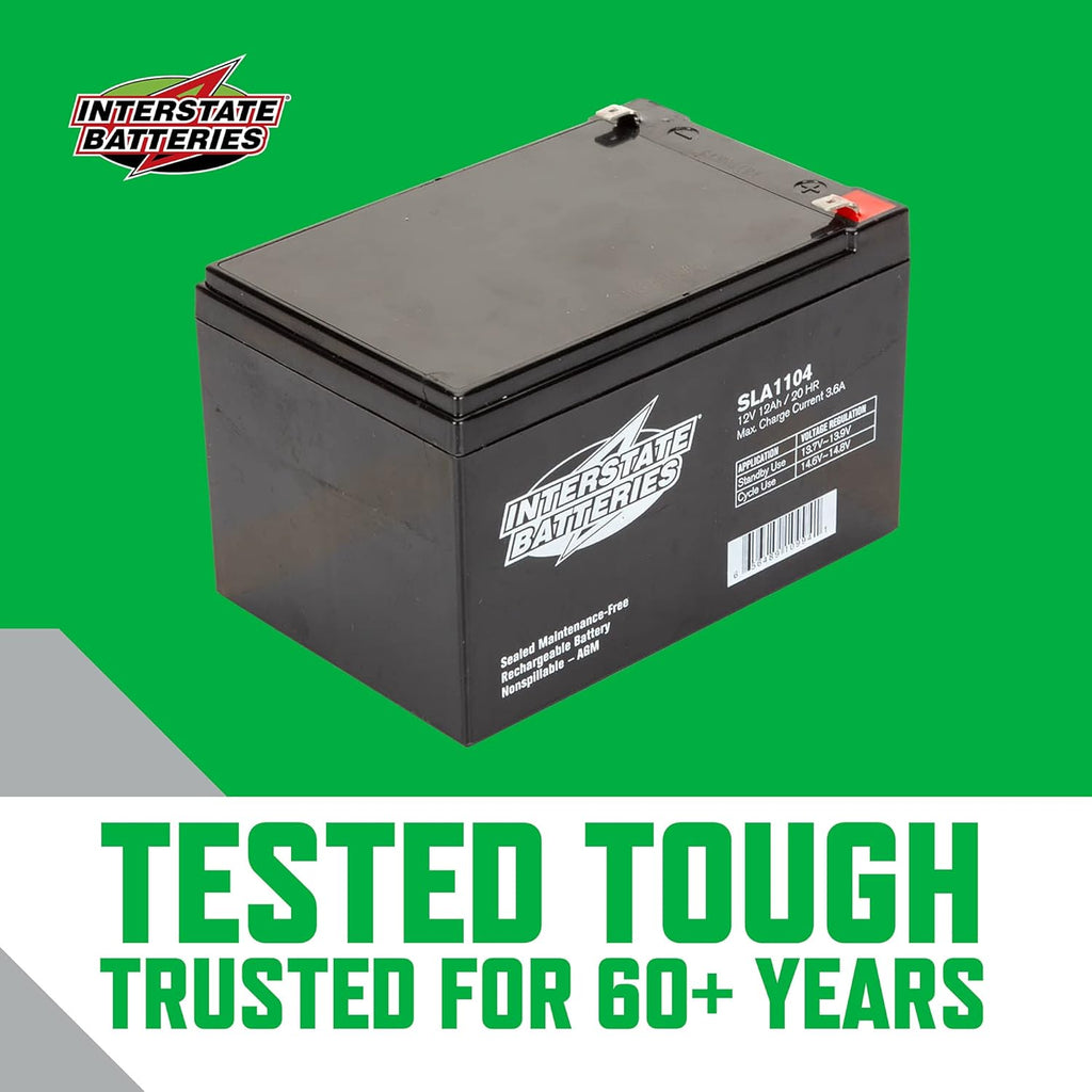 12V 12Ah Sealed Lead Acid Rechargeable SLA AGM Battery Pack of 2 W8538