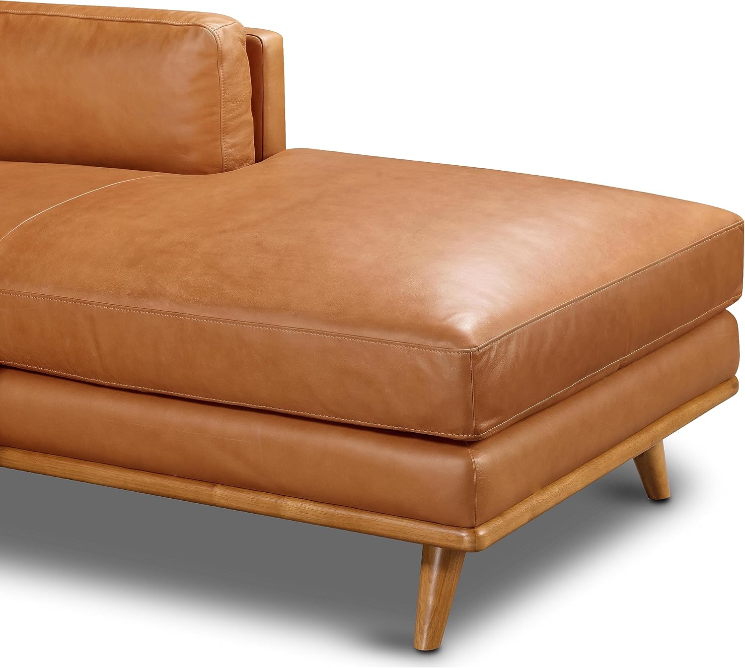 Saddle Tan Right-Facing Sofa Sectional, 90 inches D941073
