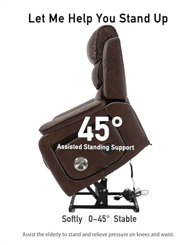 Large Power Lift Recliner with Heated and Massage, Dual Motor, 25in Extra Wide Seat G537713