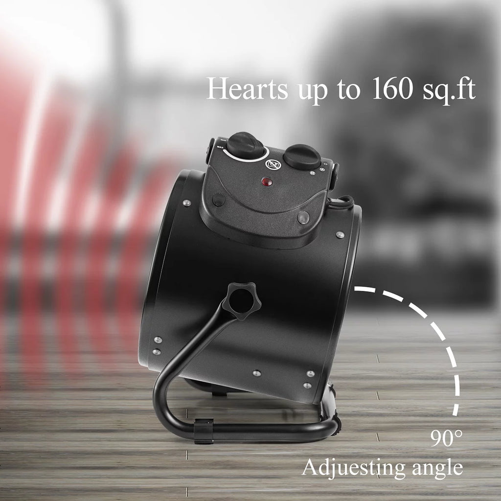 Black Electric Heater Fan with Overheat Protection C7877