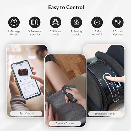 Foot Massager with Heat, Shiatsu Feet and Calf Massager Machine Z6506