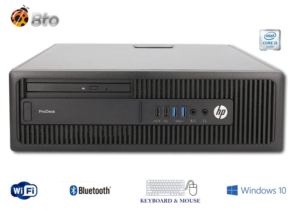 Restored Desktop Computer Core i5 6th, 16GB Ram, 1TB HDD, 24" LCD, Keyboard & Mouse, WiFi, Bluetooth, Win10 Pro E291