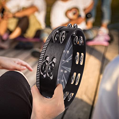 10 inch Tambourine with Double Row Jingle Handheld Percussion R62589