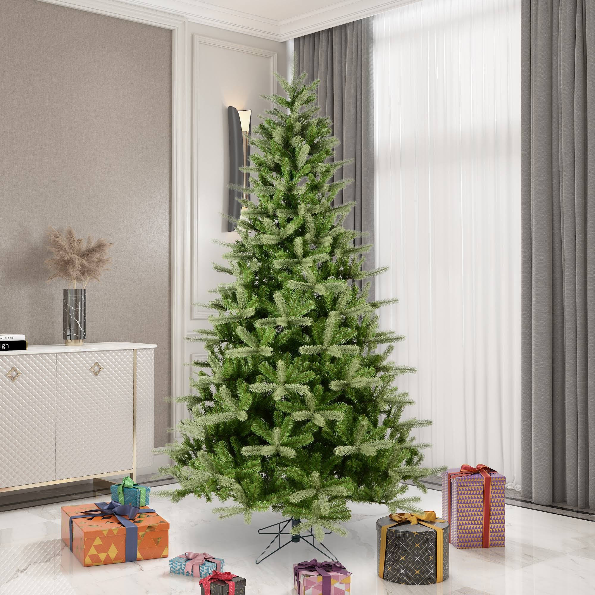 7.5 ft King Spruce Artificial Christmas Tree Green C17363