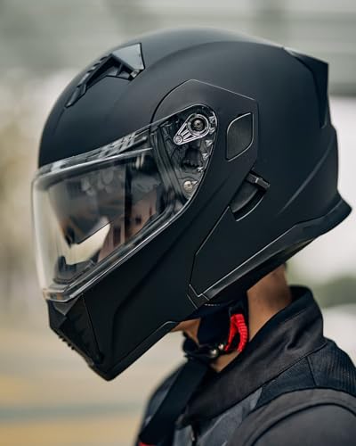 Motorcycle Modular Full Face Helmet Flip up Dual Visor B590018