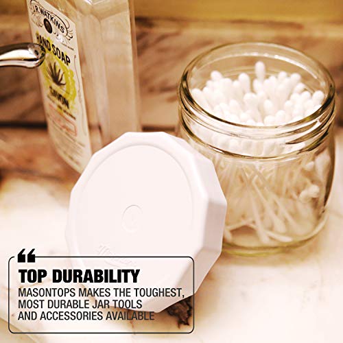 White Plastic Mason Jar Lids A16846