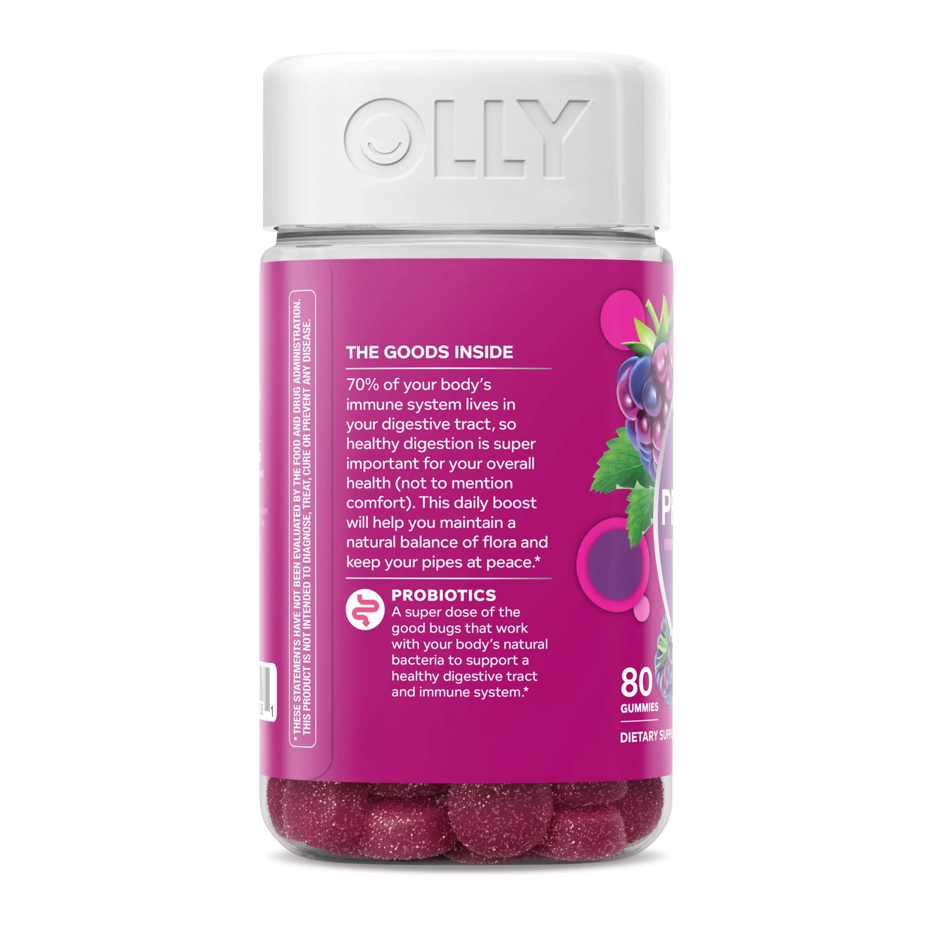 Probiotic Gummy, 1 Billion CFUs, Berry, 80 Ct J6283