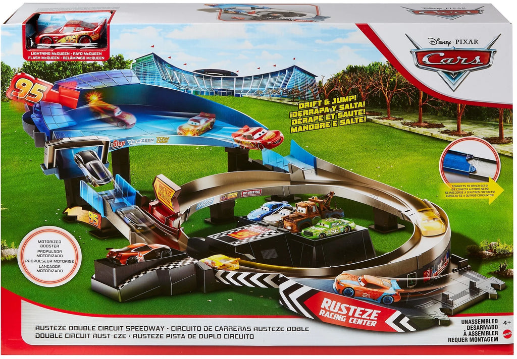Double Circuit Speedway Playset with Lightning McQueen Toy Car A519