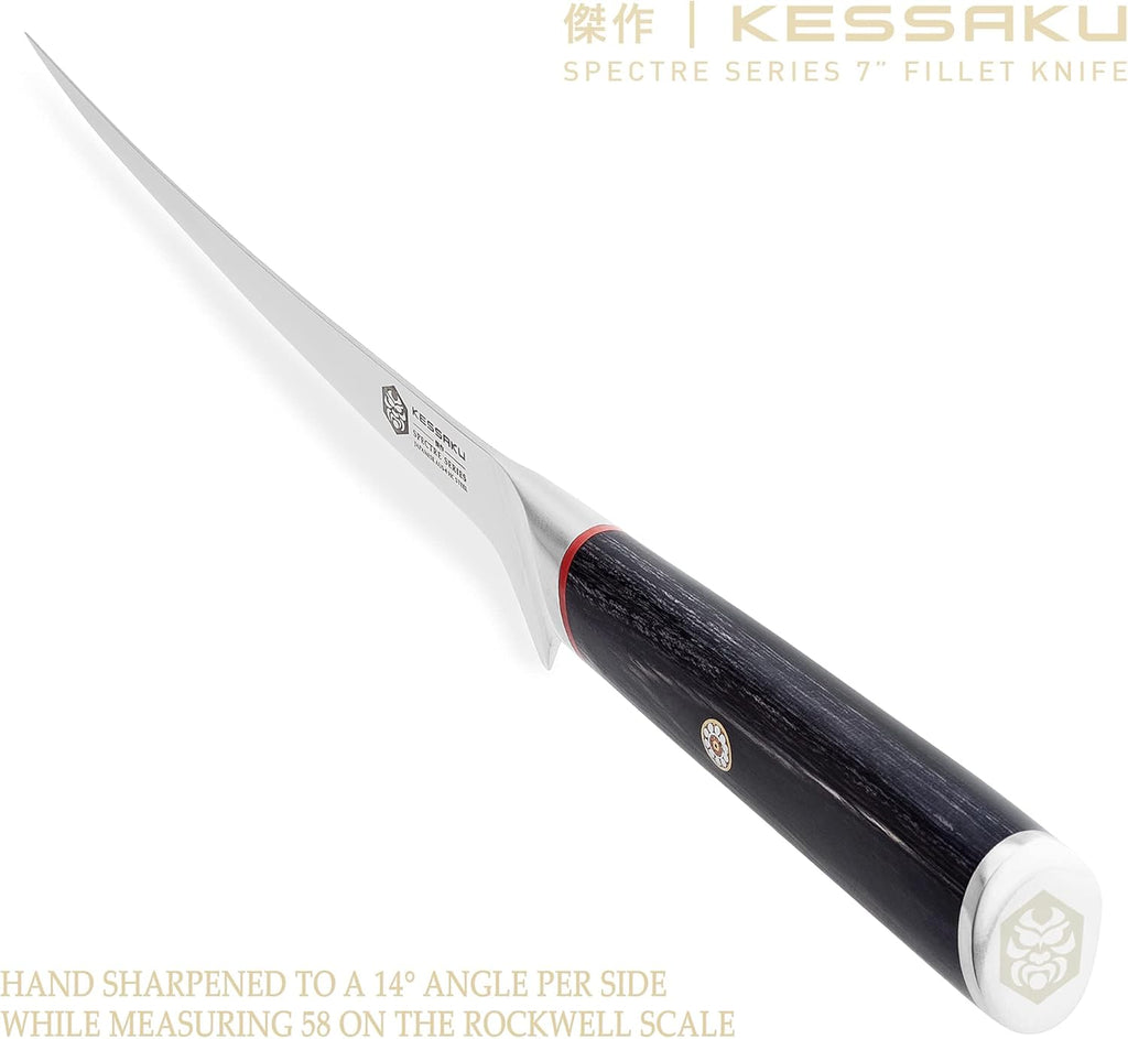 7-Inch Flexible Fillet Knife with Pakkawood Handle and Blade Guard N4486
