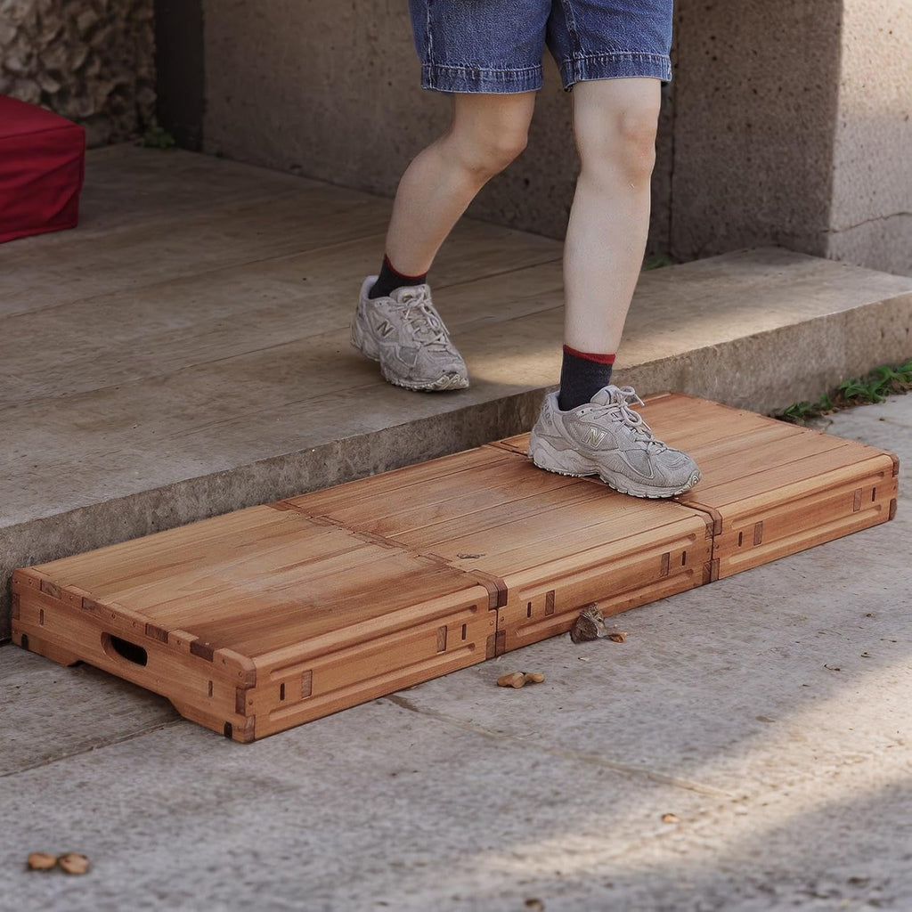 Carbonization Wooden Step Stool N593