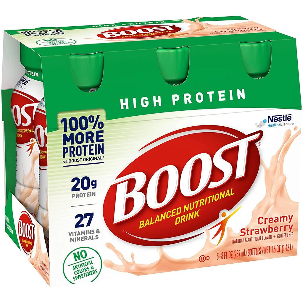 Creamy Strawberry 6 ct. 8 fl. oz. Bottles Pack of 3 High Protein D756