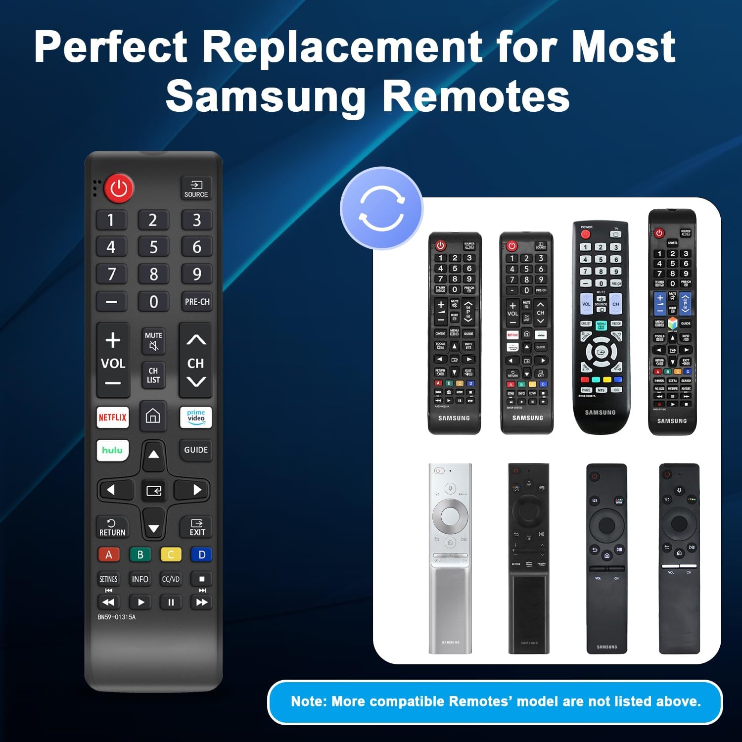 2 Pack Universal Remote Control for Samsung TV B568195