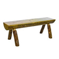 Half Log Bench with Back & Arms R615
