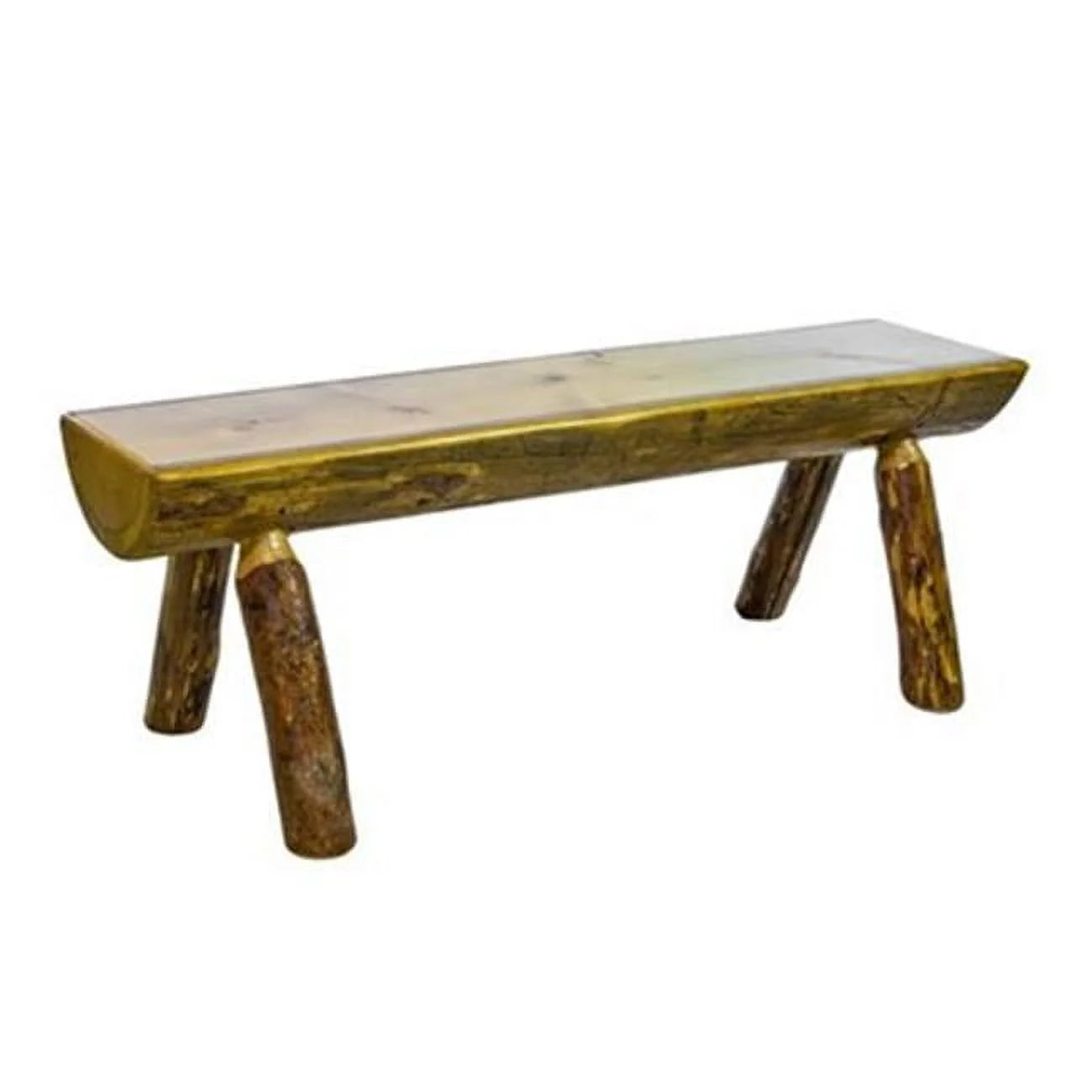 Half Log Bench with Back & Arms R615
