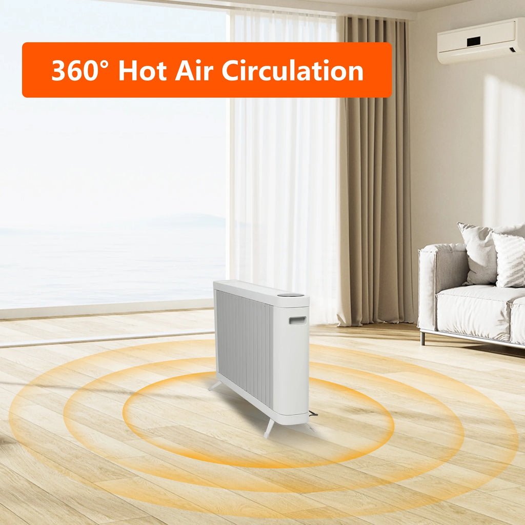 1500W Smart Radiator Space Heater with 3 Heating Modes, Adjustable Thermostat, 0-12h Timer I7434