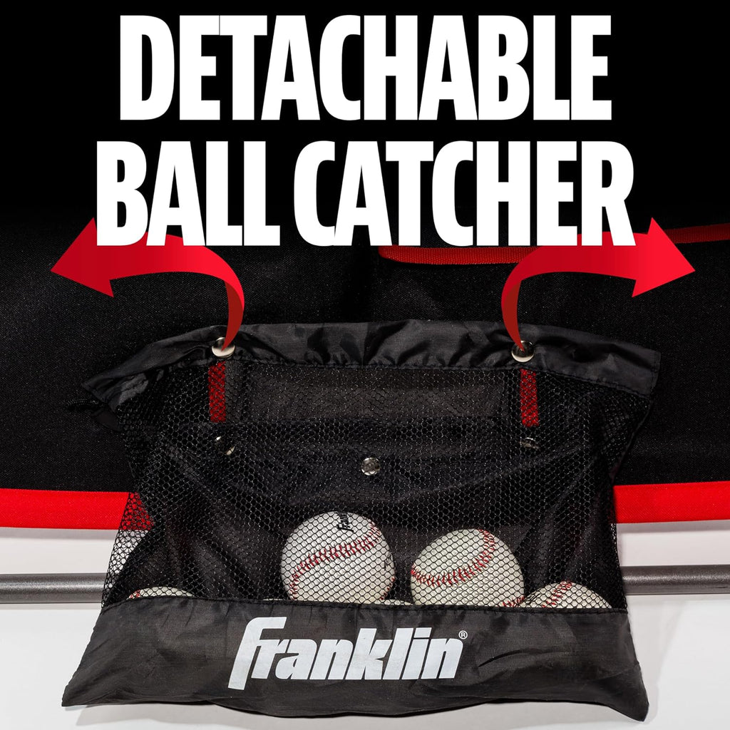 2-in-1 Baseball Pitching Target and Rebounder Net, Red V1760