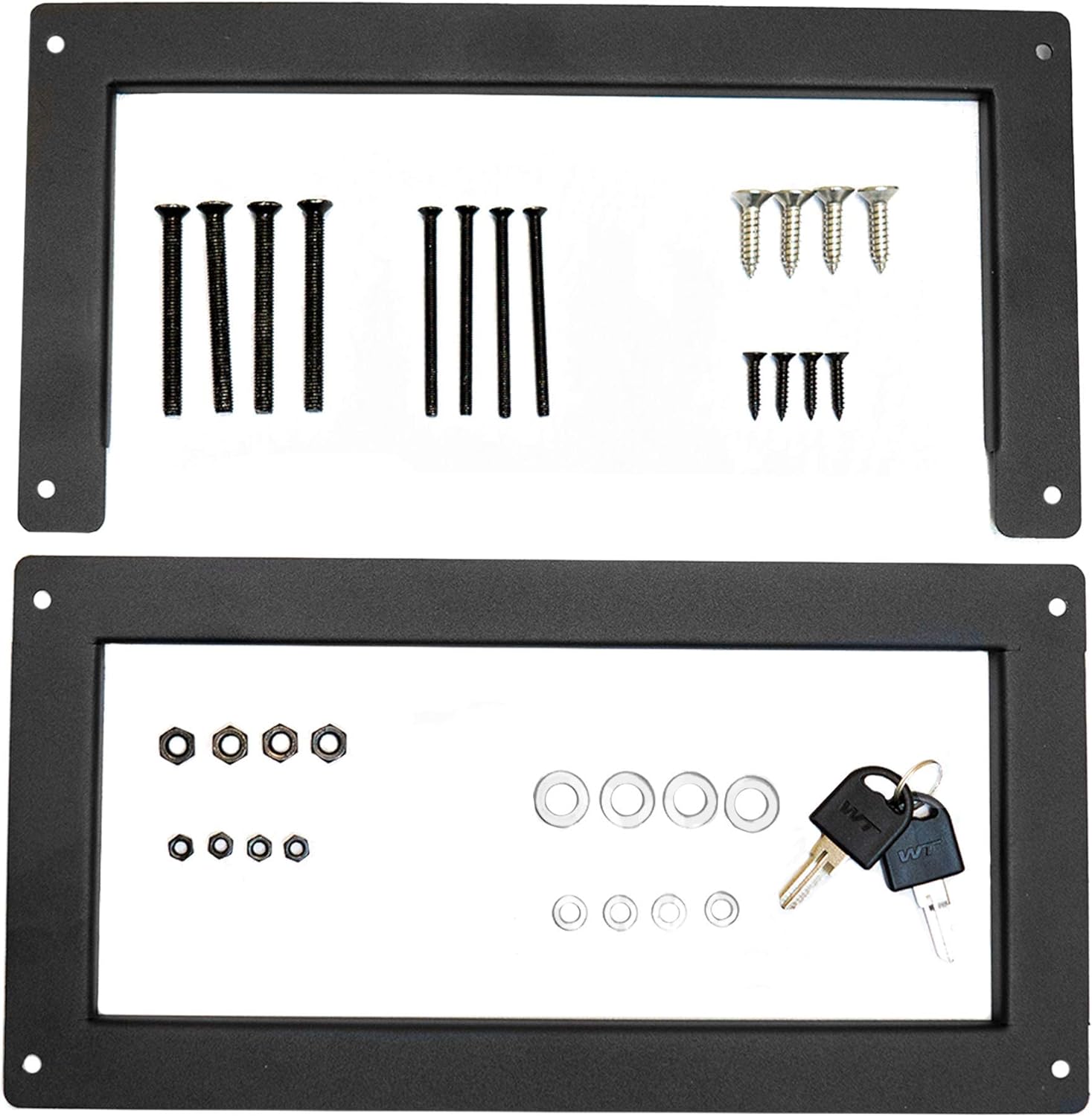Black Locking Steel Mailbox with Rear Access R386531