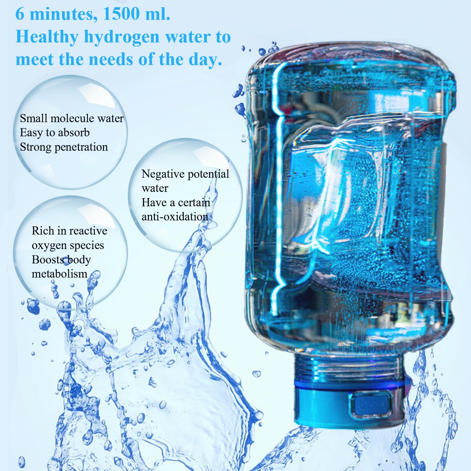 1.5L Hydrogen Water Bottle M51436