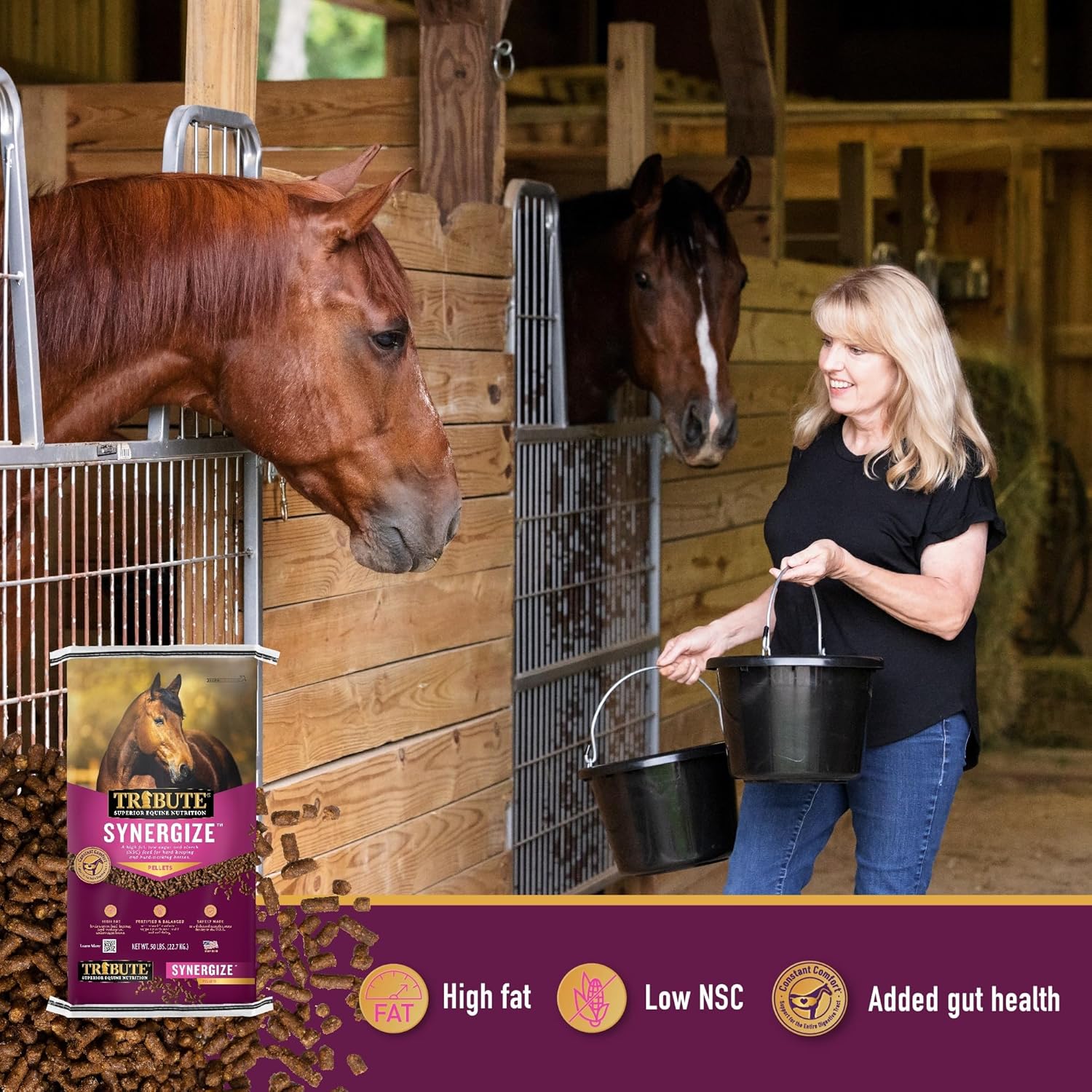 low NSC high fat pelleted horse feed C31239