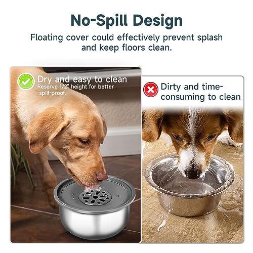 Large Capacity Stainless Steel Dog Water Bowl K239649