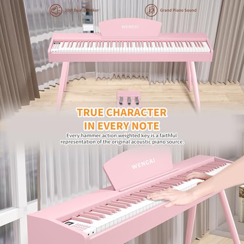 88 Key Fully Weighted Hammer Action Digital Piano Black F8738