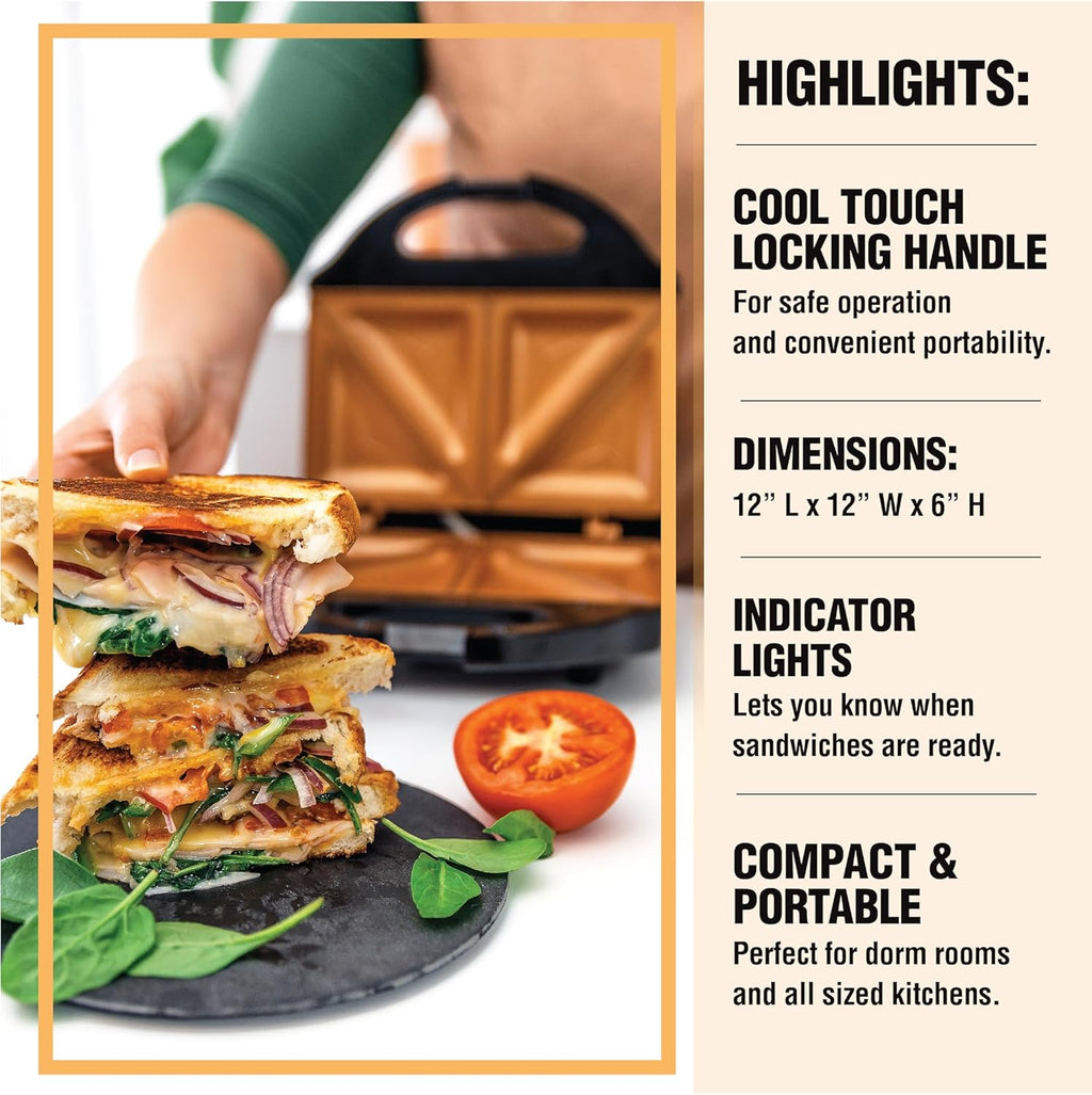 Nonstick Panini Press Sandwich Maker L934730