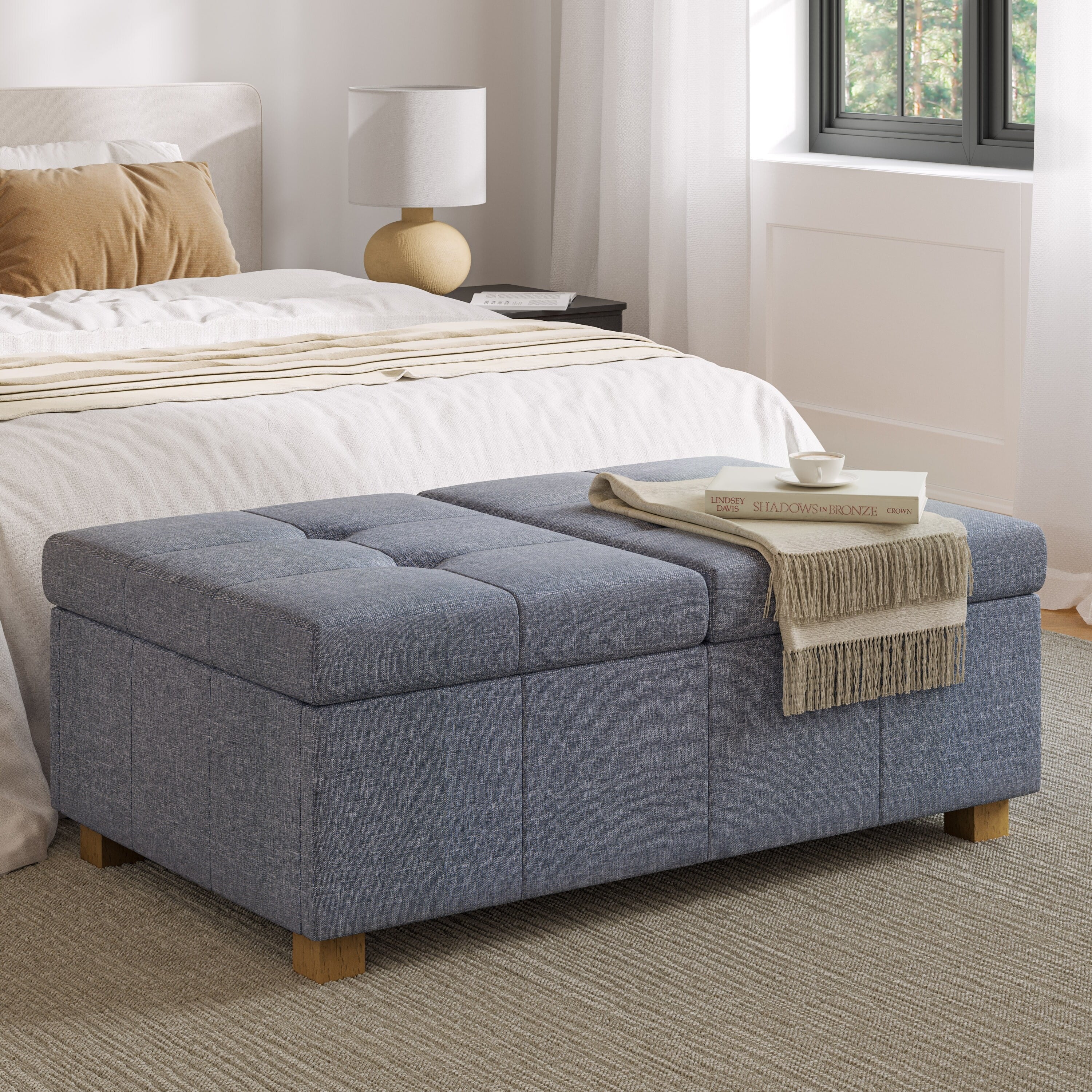 Double Storage Ottoman Bench G160